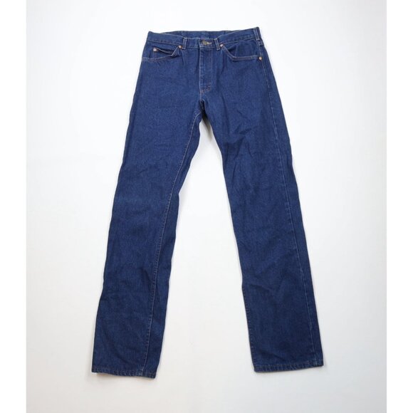 Vintage 90s Lee Mens Size 32x36 Faded Straight Leg Denim Jeans Blue Cotton USA